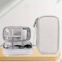 Dual-Layer Storage Bag, Waterproof Electronic Organizer Pouch For Cables, Earphones, Chargers, Phones, Hard Drives, USB Drives, Multi-Function Storage - Multicolor - View 2