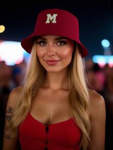 1pc Women Personalized A-Z Letter Bucket Hat, Casual Versatile Breathable Sunscreen Cap, Brim Face-Flattering,Packable Design For Beach Travel Hiking All Seasons