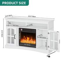 BALCONERA TV Cabinet With 50" Electric Fireplace – Adjustable Flames, Overheat Protection & Remote Control - View 4