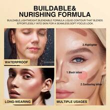 1pc Multi-Functional Liquid Contour & Highlighter Stick, Face Brightening Highlighter, Contouring Liquid, Shading Liquid, Sculpting & Collarbone Highlighting, Suitable For Daily, Festival, Stage Makeup - Nhiều màu - Xem 9