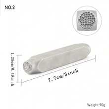 Square/Round Textured Punch Stamp Tools - DIY Jewelry Making Handcraft And Art Punching Kit, 12 Shapes Available