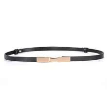 2026 New Women's Gold Alloy Buckle Thin Waist Belt, Adjustable, Minimalist & Fashionable PU Leather Belt In Black Or Brown, Suitable For Casual, Office, Daily Commute, Perfect Match With Jeans, Skirts, All Seasons, Great Gift For Christmas, Valentine's Day, Birthday, Anniversary - Multicolor - View 7