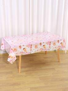 1pc Plastic Tablecloth, Spring Floral Pattern 130*220cm Rectangular Disposable Table Cover, Suitable For Picnic, Home, Kitchen, Dining Table, Wedding, Bridal Shower, Party, Spring Holiday Theme Tabletop Decor - Multicolor - View 6