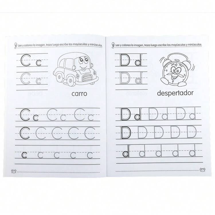 Spanish Alphabet Tracing Workbook, Suitable For Beginners, Learn Spanish Alphabet, Includes Writing Practice Of Common Spanish Vocabulary, Early Learning Activity Book For Children, Ideal For Home Education And Classroom Teaching. - Multicolor - View 3