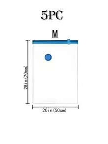 9/5/1pc Set Portable Travel Storage Bags, Large Capacity Compression Bags, Reusable Vacuum Bags, Foldable Packing Cubes, Printed Luggage Bags, Dust-Proof, Moisture-Proof, Moth-Proof, Space Saving For Clothes, Blankets, Bedding, Suitable For Closets, Bathrooms, Outdoor Gear, Back To School, Travel Essentials - Multicolor - View 10