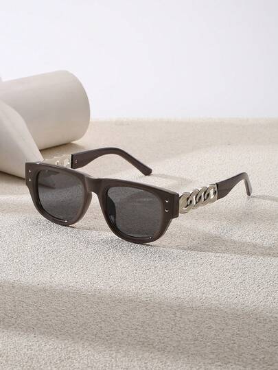 时尚几何图案欧美复古风装饰眼镜，字母数字波西米亚风PC（聚碳酸酯）材质，四季皆宜