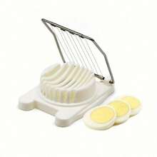 1pc Stainless Steel Egg Slicer With Plastic Handle - Manual Handheld Kitchen Tool, Precisely Cuts Eggs, Fruits And Vegetables - Durable, Easy To Clean, Suitable For Home And Restaurant Use, Kitchen Utensil | Egg Slicer | Durable Plastic Handle - Multicolor - View 5