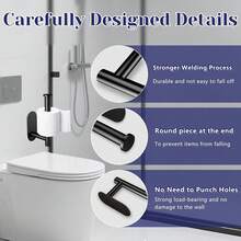 Self-Adhesive Rust-Proof Toilet Paper Roll Holder, No Drilling Required, Suitable For Bathroom, Kitchen, Washroom