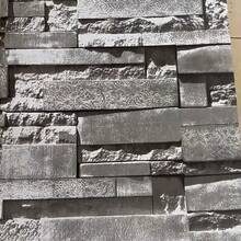 1卷可移除3D浮雕复古砖纹壁炉墙纸贴纸，自粘PVC材质，适用于家居装饰、办公室、客厅、餐厅、浴室、卧室、商业用途、家具翻新 - 灰色 - 查看 9