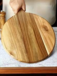 1pc Wooden Pizza Peel/Cutting Board With Handle, Kitchen Chopping Board, Kitchen Accessories, Home, Kitchen Supplies, A Creative And Romantic Gift Idea Suitable For Girlfriend/Wife, Practical And Warm Couple Gift, Suitable For Valentine's Day, New Year, Easter, Eid, Mother's Day And Father's Day - Brown - View 9