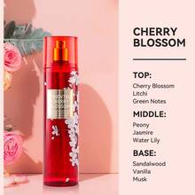 Wish 20 Varieties Of Women's Body Mist Perfume Spray, 8 Fl.Oz Long-Lasting Floral Fruity Spray With Non-Greasy Alcohol-Based Formula. Suitable For Hair & Body, Ideal For Parties, Dates & Gifting. Lightweight And Smooth Application.Valentine's Day Gift - Oriental Cherry Blossom - 查看 7