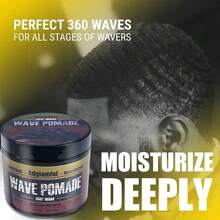 113g Aceite para el cabello negro: Fortalece y previene la rotura y el encrespamiento del cabello, adecuado para cabello rizado/natural, proporciona un peinado suave y brillante sin grasitud. Aplica una pequeña cantidad a diario para el cuidado y el peinado diario del cabello. - Pomada para ondas*113 g - Ver 7