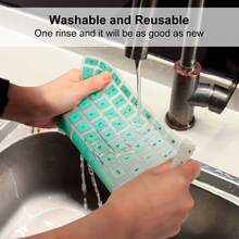 1pc Spanish & English Keyboard Cover Compatible With Samsung Chromebook 4 3 XE310XBA XE500C13 XE501C13 11.6"/Chromebook 4 15.6" XE350XBA/Chromebook 2 XE500C12/Chromebook Plus V2 2-In-1 XE520QAB XE521QAB 12.2,Dust-Proof Keyboard Protector,Mint Fresh Green Design - Universal Version - View 5