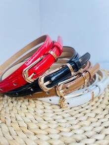 New Casual Minimalist PU Leather Belt, Versatile Accessory For Summer Dresses, Ins Style