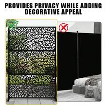 Pantalla de Privacidad Metálica de 74" Alto x 47.2" Ancho con Soporte, Panel Divisor de Habitación Decorativo Exterior, Partición de Patio Libre para Terraza, Balcón y Jardín, Uso Dual Interior y Exterior - Estilo 2 - Ver 5