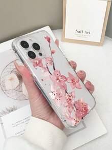 1 pieza Funda de teléfono transparente de TPU a prueba de caídas con estampado floral colorido compatible con iPhone 15/15Pro/15Plus/15ProMax/16/16Pro/16Plus/16ProMax/17/17Pro/17ProMax, Galaxy S23 Ultra/A14/A24, teléfonos Android compatibles con Redmi Note 12 Pro/Pixel 8/8 Pro - Multicolor - Ver 4