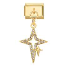 Pulseira modular com pingente interligável, decorada com elementos de coração, laço, lua e flor. Ideal como presente para amigos/casais, perfeita para Natal, Ano Novo, Halloween e Dia dos Namorados. Design encantador, joia em aço inoxidável, produto local, prático e moderno. Essencial para o Natal e o Halloween. Tons outonais, estilo natalino. - M291408 M291580 M292448 - Ver 14