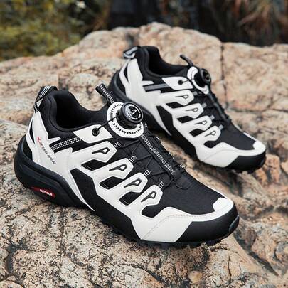 Men's Outdoor Hiking Boots Feature Excellent Shock Absorption And A Twist-Lock Buckle Design For Quick On/Off Wear, Ideal For Jogging, Mountain Climbing, And Hiking.