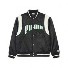 Puma Autumn/Winter Unisex Embroidered Logo Jacket, Couple Sports Quilted Bomber Jacket 62614701