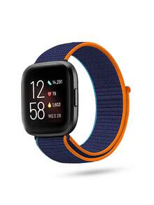 chinbersky 尼龙环形表带，兼容 Fitbit Versa 2、Fitbit Versa Lite、Fitbit Versa Band，柔软可调节透气替换表带，男女通用 - For Versa 2 - 查看 16