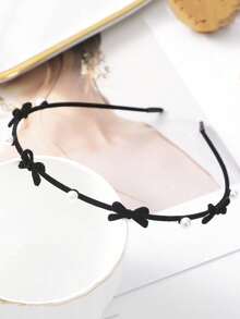 1 szt. Opaska do włosów z kryształkami, flokowana, dla kobiet, codzienny dodatek do włosów do mycia twarzy - Czerwony - Zobacz 6