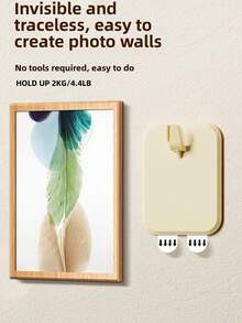Bộ 1/2/4/8/10 móc treo album ảnh, không cần keo dán, dùng để treo ảnh cưới và ảnh chân dung, giá đỡ khung ảnh treo tường, không cần khoan, chống thấm nước, dễ mang theo. - Nhiều màu - Xem 4