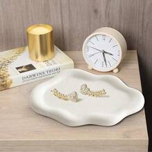 Jewelry Dish For Women, Jewelry Tray Trinket Dish, Cloud Jewelry Holder Plate, Watch Keys Tray Ring Dish Holder For Mother's Day/Christmas/Thanksgiving/Birthday Gift(Silver) - 白色 - 查看 7