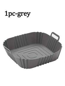 1pc Silicone Air Fryer Mat, Baking Tray Liner, Reusable Silicone Baking Mat, Kitchen Tool - Multicolor - View 10