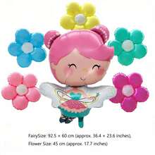 1pc Elegant Princess Style Balloon, Cute Castle, Princess, Fairy, Unicorn Shaped, Birthday Party Princess Theme Decoration - Multicolor - View 24