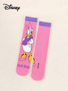 Disney 迪士尼 1/3/5 双装 春夏迪士尼经典角色（唐老鸭/高飞/米妮/米奇/黛丝/布鲁托）大胆波普艺术风格混搭图案条纹弹力透气船袜 日常休闲/国际妇女节/圣帕特里克节迪士尼角色袜 柔软舒适时尚袜 青少年及成人 - 彩色 - 查看 7