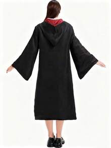 A Magic Wizard Cloak, Unisex Hooded Cloak Suitable For Role-Playing And School Activities, Authentic Wizard/Witch Robe, Advanced Fantasy Costume With Adjustable Hat, Neutral Magic Cloak, Adult Wizard Hooded Cloak Set, Anime Exhibition Role-Playing Costume - Multicolor - View 4