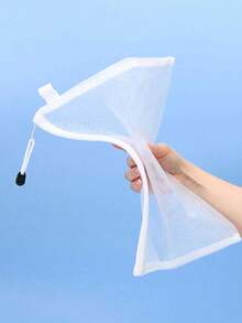 Mesh Nylon Printed Women'S Portable Makeup Bag ,Portable Multipurpose Cosmetic Bag, Airplane Pattern Print Makeup Bag, Women'S Makeup Bag Travel Toilet Organizer,Mesh Travel Toiletry Bag With 'A Change Of Latitude Would Help My Attitude' Quote & Airplane Graphic - Transparent Cosmetic Pouch For Travel, Toiletries, And Organization,Back To School Doctor Teacher Gift - Multicolor - View 6