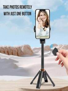Pocketflex Mini Tripod, Aluminum Alloy 360° Flexible Rotation Selfie Stick Tripod, One-Key Switch 3-In-1 Phone Tripod With Retractable Handle, Detachable Remote, Pocket-Sized Ultimate Travel Photography Gear, Suitable For Summer Vacation, Travel, Outdoor Activities, Live Streaming, Stable Recording - Multicolor - View 8