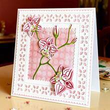 Creative Photo Frames And Flowers Metal Cutting Dies, DIY Scrapbooking Album And Embossing Stencil, Greeting Card Making Tool, Card Paper Cutting Crafts ,Gift Card Making Template Die Cuts. - Silver - View 2