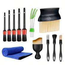 5pcs Car Detailing Brush Set, Multi-Purpose Car Detailing Brushes, Boar Bristle Detail Brushes, Car Cleaning Tools For Cleaning Dashboard, Vents, Car Interior, Rims And Emblems - Multicolor - View 18