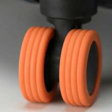 8PCS Luggage Suitcase Wheels Covers Noise Canceling Shock Absorbing Trolley Case Silicone Caster Protection Cover Orange - Multicolor - Ver 3