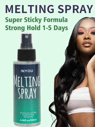 120ml Lace Setting Spray, Strong Hold Lace Wig Spray, No Glue Needed, Natural Strong Hold, Quick Drying, Wig Setting Spray & Wig Adhesive