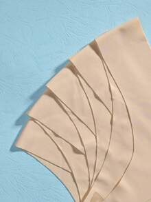 7 buc/set chiloți tanga negri solizi pentru femei, lenjerie intimă confortabilă, sexy, cu talie joasă, culoare caisă, culoare solidă - Caisă - Vizualizare 4