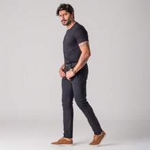 Zune Men's Slim Fit Twill Pants - Teal Blue - View 1