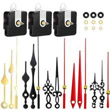 3pcs Quiet Quartz Movement, 2pcs 16mm Shaft Length, 1pc 23mm Shaft Length, 3 Sets Of Clock Hands, For DIY Clock, Repair, Replacement, Gifts - Multicolor - View 2