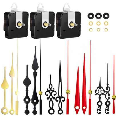 3 buc. Mecanism silențios cu cuarț, 2 buc. Lungime ax 16 mm, 1 buc. Lungime ax 23 mm, 3 seturi de ace de ceas, pentru ceas DIY, reparare, înlocuire, cadouri