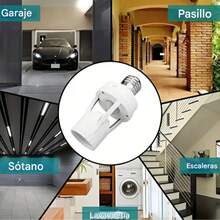 Portalámpara con sensor de movimiento infrarrojo E27 | Soporte para foco con detección automática de movimiento | Base para foco con encendido automático día y noche | Sensor de presencia para luz doméstica | Portalámpara inteligente para interiores y exteriores | Soporte para bombilla con sensor PIR | Portalámpara automático ahorrador de energía | Sensor infrarrojo para lámparas y focos LED | Encendido y apagado automático de luz | Soporte para foco con detección de personas | Accesorio para iluminación automática del hogar | Portalámpara con sensor de movimiento 360 grados | Base de foco para pasillos, entradas, patios y garaje | Sensor de luz con temporizador integrado | Portalámpara para foco rosca E27 | Adaptador para foco con detección de presencia | Iluminación automática para casa y negocio | Soporte de bombilla con sensor de movimiento | Portalámpara práctico para iluminación diaria | Accesorio eléctrico para luz automática - A - Ver 2