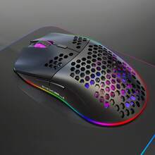 2.4G Wireless Rechargeable Gaming Mouse, 6-Button Adjustable Ergonomic Optical Mouse With RGB Lighting, Suitable For Laptop/PC - Black - View 11