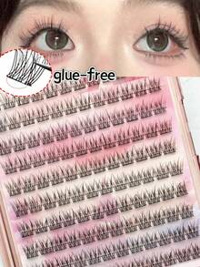 120片免胶自然垂坠三合一恶魔鱼尾分节假睫毛，仿C型卷翘单根假睫毛，大容量，适合初学者 - C - 查看 1