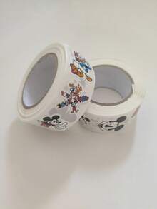 500张/卷 米奇米妮DIY贴纸，卡通可爱，可用于日记本、笔记本电脑、头盔、汽车、摩托车等，也可作为封口标签，送给爸爸、妈妈、祖父母，适用于生日、圣诞节、学校、儿童奖励、装饰等场合 - 自粘式（无需裁剪） - 适用于节日装饰、礼物、贺卡、派对 - 一次性 - 非常适合家居、办公室或教室装饰、节日手工制作、趣味设计、易撕、装饰标签、礼品包装