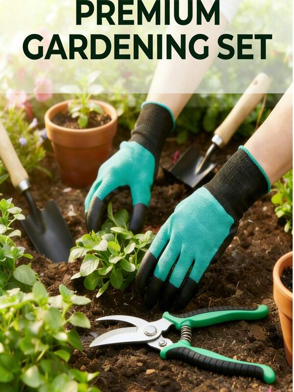 1pc Professional Gardening Pruning Shears, Bypass Style Manual Pruner, Sharp Stainless Steel Blades, Heavy Duty Tree Trimmer, Suitable For Roses, Flowers, Plants, Gardening Tool Gift, Ergonomic Spring-Loaded Scissors, Non-Slip And Easy To Clean, Plant Pruning Scissors, Hedge Trimmer, Shrub Pruner, Essential Home Gardening Accessory