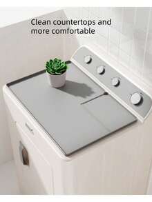 1 片硅胶洗衣机烘干机顶盖垫，大号 25.98*17.72 英寸，多功能防滑防水防尘 - 彩色 - 查看 5