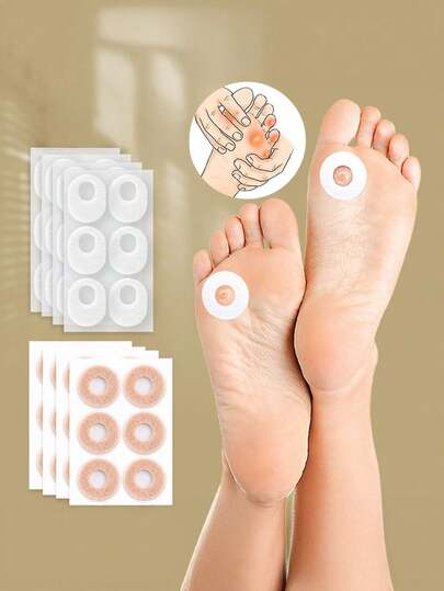 18pcs Corn Callus Remover Patches, Hidden Sole Protector Stickers, Shock Absorbing & Heel Cushion Stickers