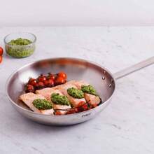 Pyrex Frying Pan Master Stainless Steel For Induction Electric Gas And Ceramic Glass Hobs ‎Cookware Kitchen 26cm Pyrex Master Frying Pan MX24BFX/HDL Silver - Silver - View 4