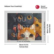 [5D Diamond Painting]Custom Diamond Art Painting Kits For Adults, DIY Personalized Diamond Art Photo Customized Your Own Photos, Painting By Diamond Pictures Kits For Home Decor (For Family),Custom 5D Full Diamond Art Painting Craft - Multicolor - View 83